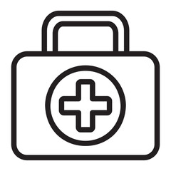 first aid box line icon