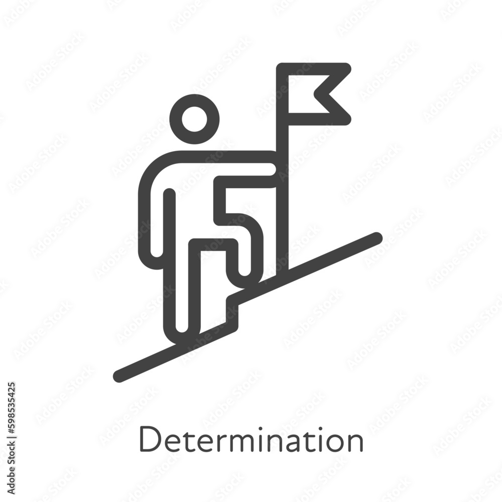 Aufkleber outline style ui icons soft skill for business collection. vector black linear illustration. determi
