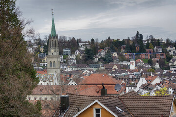 Switzerland, St Gallen cityscape