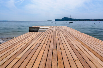 Steg am Gardasee, San Felice del Benaco,  Provinz Brescia, Lomardei, Italien