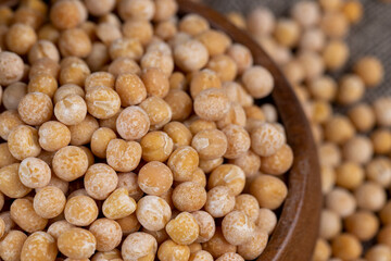 Round yellow peas for cooking porridge
