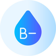 blood type b gradient icon