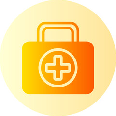 Fototapeta premium first aid box gradient icon
