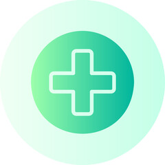 Obraz premium red cross gradient icon