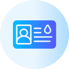 blood donor card gradient icon
