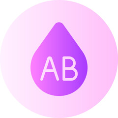 blood type ab gradient icon