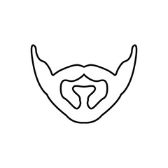Obraz premium Beard icon vector. barbershop illustration sign. hairdresser symbol.