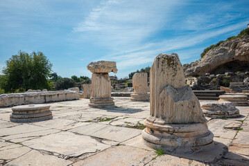 Archaeological site of Eleusis (Eleusina). The Greater Propylaia (monumental gateway in Greek...