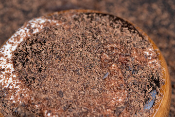 Milk sweet yogurt with bifidobacteria and chocolate