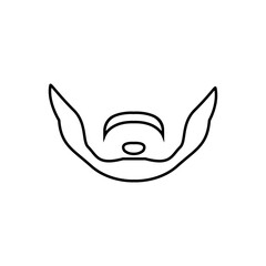 Beard icon vector. barbershop illustration sign. hairdresser symbol.