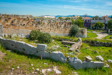 Archaeological site of Eleusina (Eleusis) in Greece
