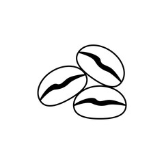 Coffee beans icon vector. caffeine illustration sign. Java symbol or logo.