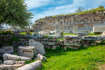 Archaeological site of Eleusina (Eleusis) in Greece