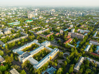 Aerial view of Almaty city