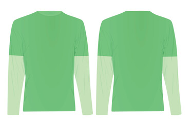 Naklejka premium Two colors long sleeve t shirt. vector