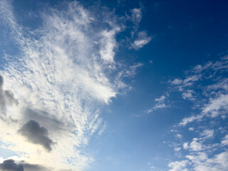 Naklejka na ściany i meble Cloudy sky background. Beautiful blue sky and white clouds