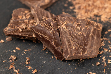 a large amount of finely crumbled milk chocolate