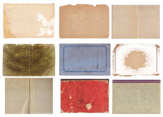 Set of Vintage background of old paper texture with spots