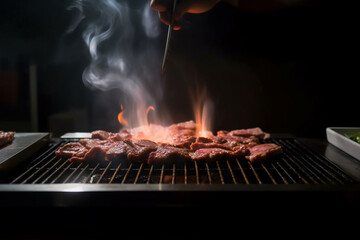 grilled meat on the grill