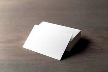 blank white promotional business card mockup. Generative AI	