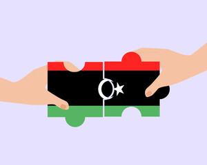 Solidarity and togetherness in Libya, people helping each other, unity and help
