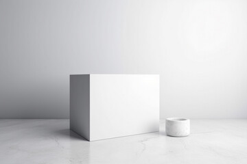 Fototapeta premium blank white mockup for advertising products. Generative AI 