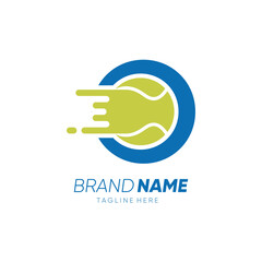 Letter O Initial Tennis Ball Logo Design Vector Icon Graphic Emblem Illustration