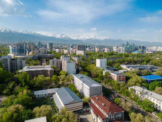 Obraz premium Aerial view of Almaty city
