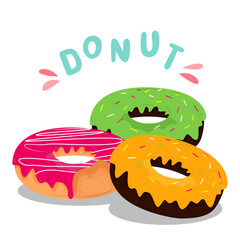 illustration of colorful donut 