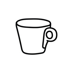 Glass cup line modern logo design