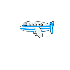 Airplane blue white 