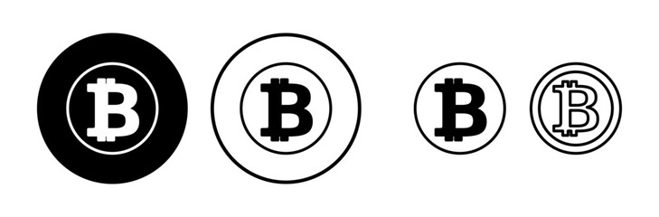 Bitcoin icon vector. payment symbol. Cryptocurrency logo.