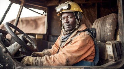 Obraz na płótnie Canvas African Mine worker 7