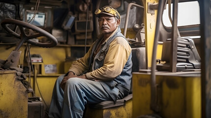Fototapeta na wymiar indian mine worker