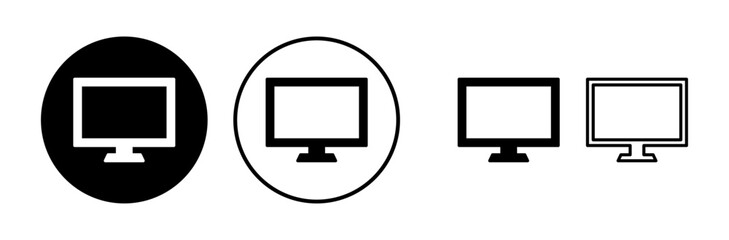 Computer icon vector. computer monitor icon.