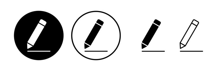 Edit icon vector. edit document sign and symbol. pencil