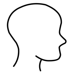 Head Line Icon Vector 