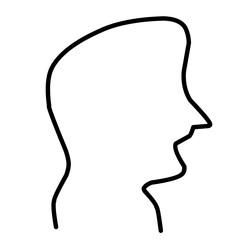 Head Line Icon Vector 