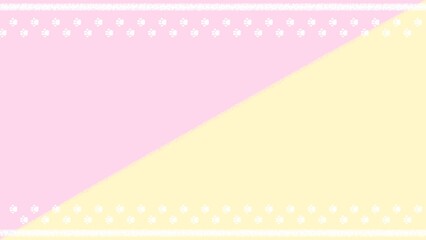 肉球の壁紙　淡いピンクと黄色