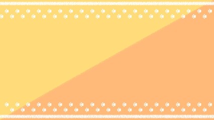 肉球の壁紙　黄色とオレンジ