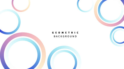 Abstract geometric background with colored gradient circles - 598547657