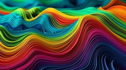 Shinning Multicolored Wave Foundation. Creative resource, AI Generated