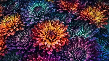 Fototapeta na wymiar Unique stylized blooms as backdrop foundation scene. Creative resource, AI Generated