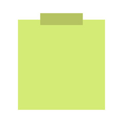 Realistic layered sticky notes with binder clips and adhesive tape. Blank notebook sheet. Information reminder. Vector illustration.