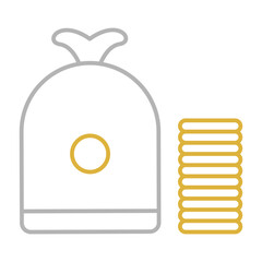 illustration of money in a bag