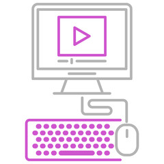 Online courses vector icon