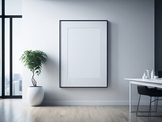 Frame mockup in office design. 