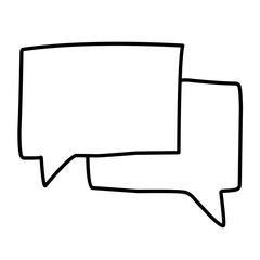 Naklejka premium Chat Message Line Icon 