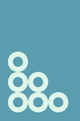 Hellblaues Ringmuster auf blauem Hintergrund