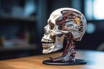 Human anatomy model on the table  Generative AI